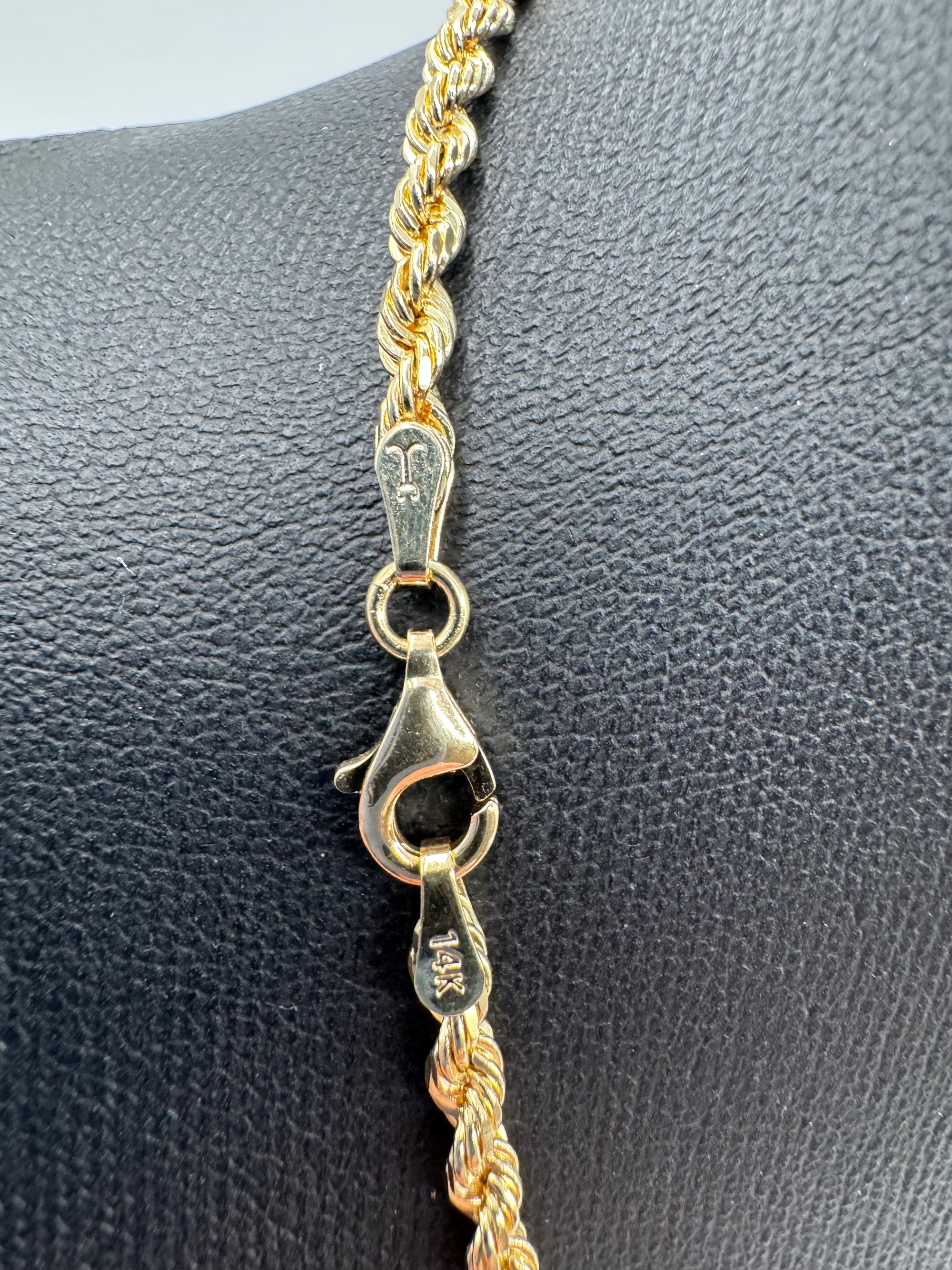3mm Rope Chain 20 inches (DIAMOND CUT) JACOJE STAMPED