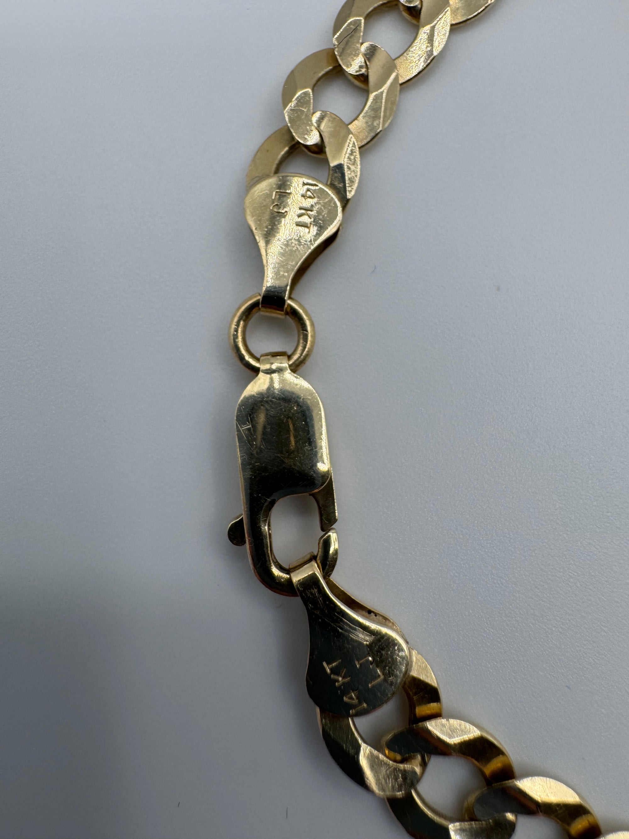 7mm Flat Curb Bracelet 8 1/4 inches