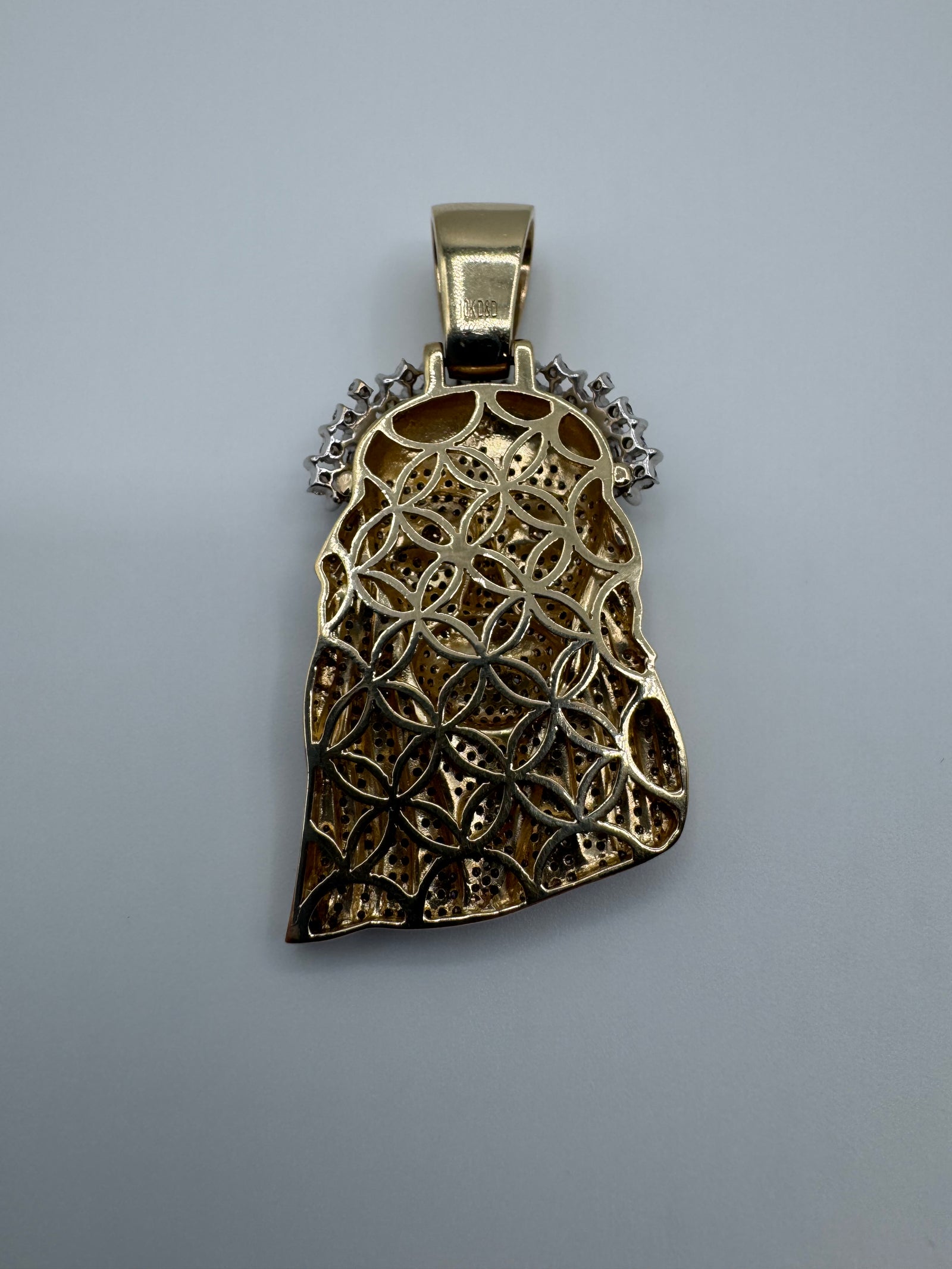 FLOODED DIAMOND JESUS PIECE (2 INCHES)