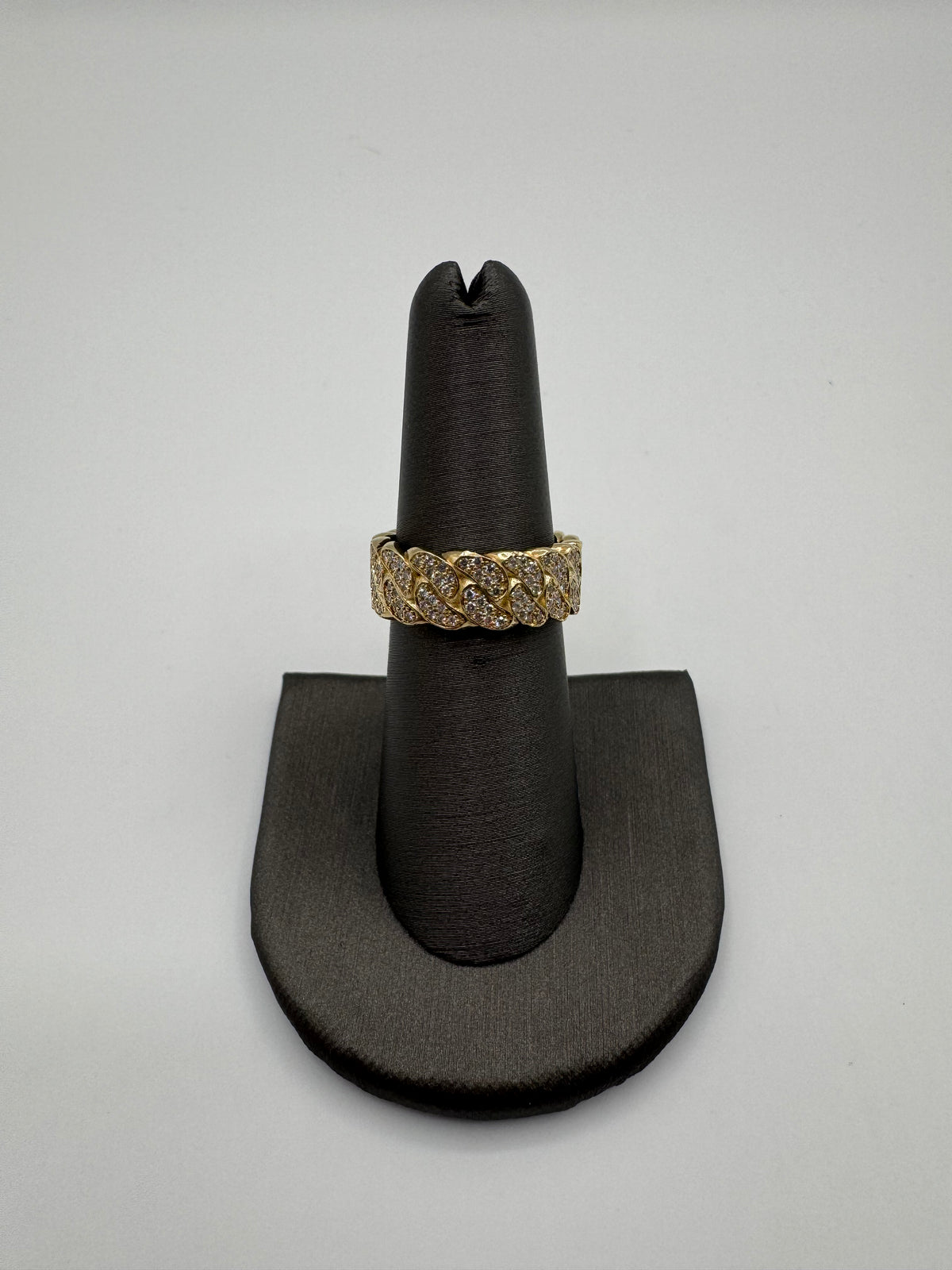 8mm DIAMOND JACOJE Cuban Ring (DIAMOND TWO ROW)