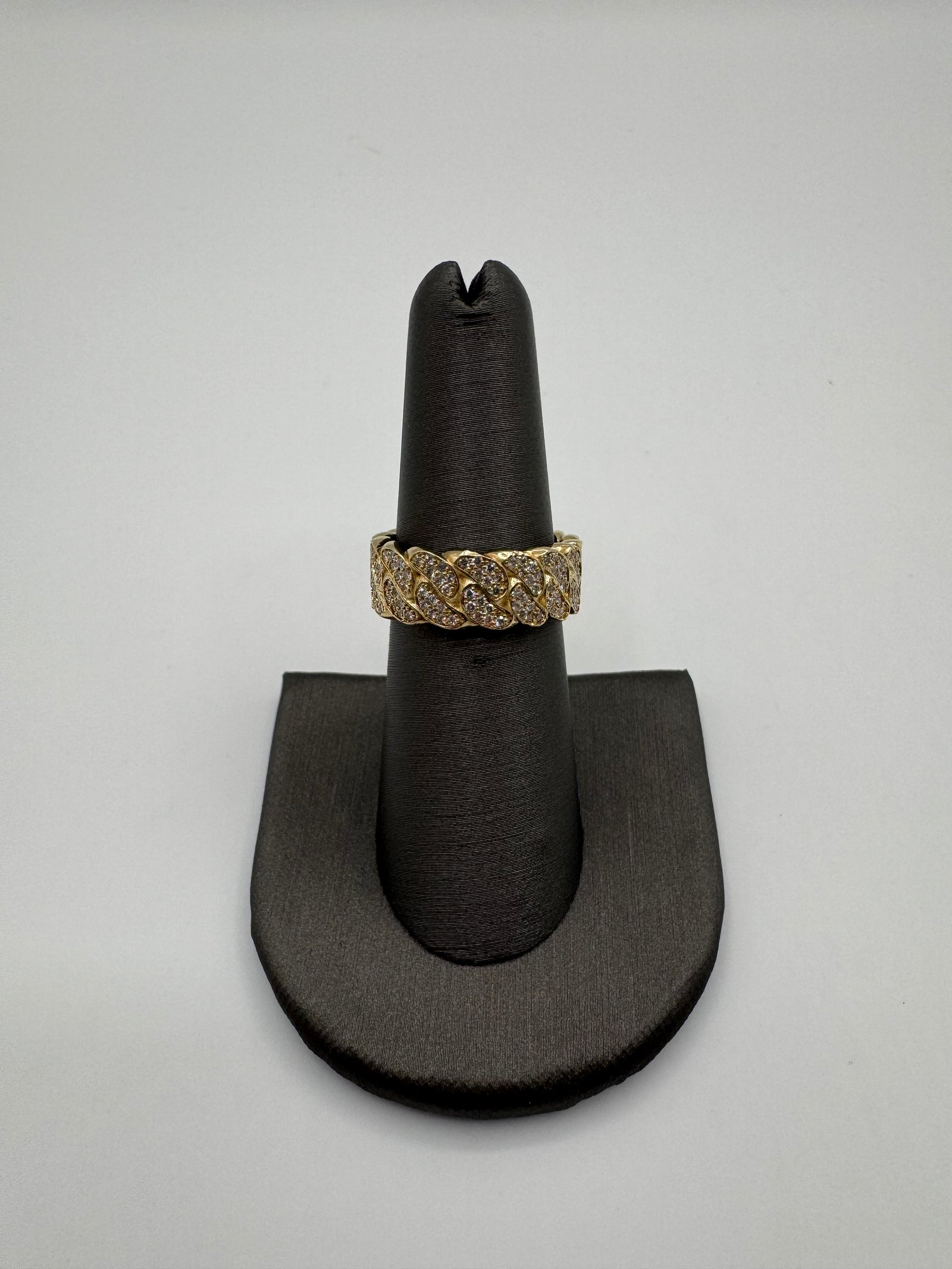 8mm DIAMOND JACOJE Cuban Ring (DIAMOND TWO ROW)