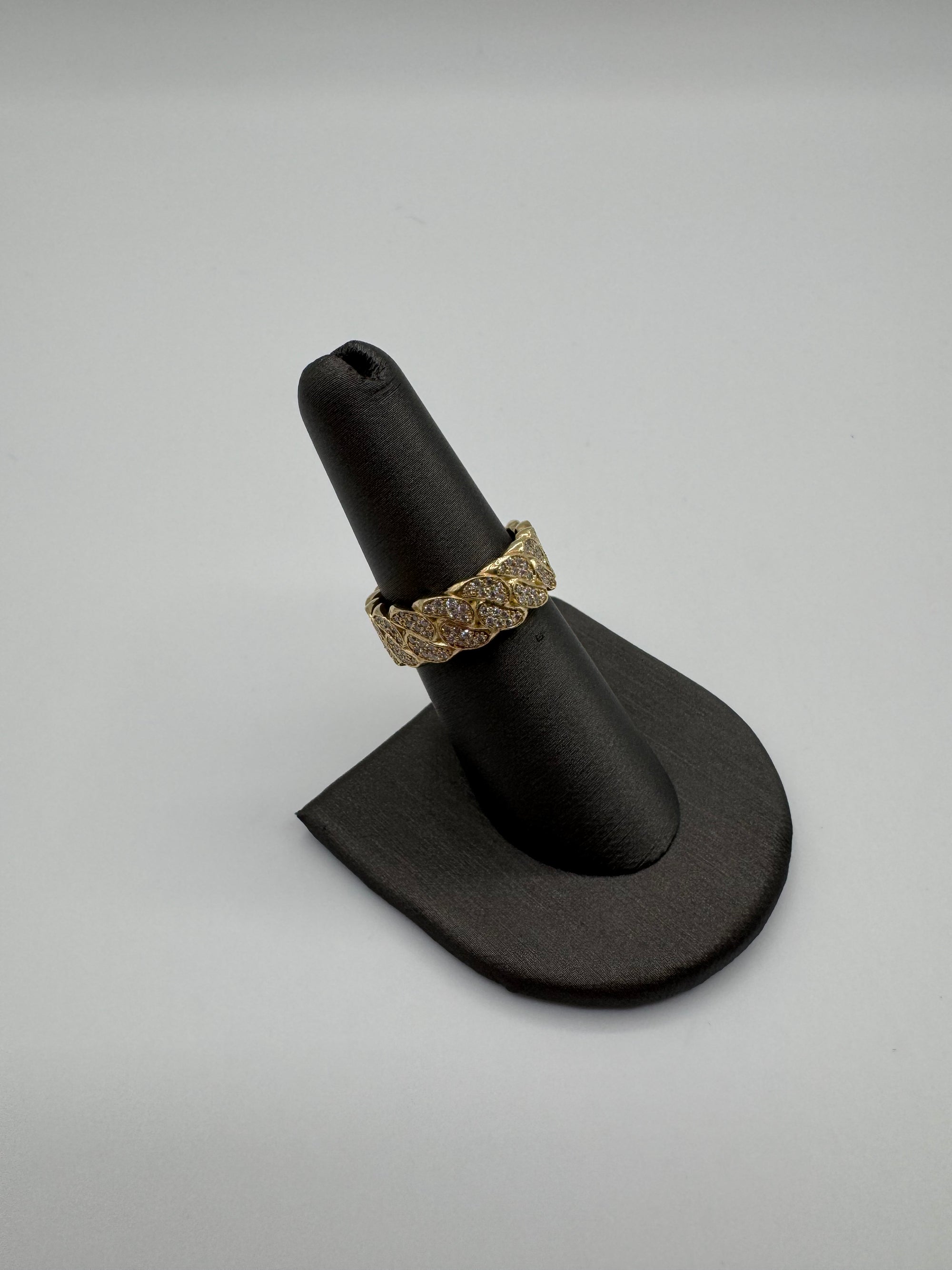8mm DIAMOND JACOJE Cuban Ring (DIAMOND TWO ROW)
