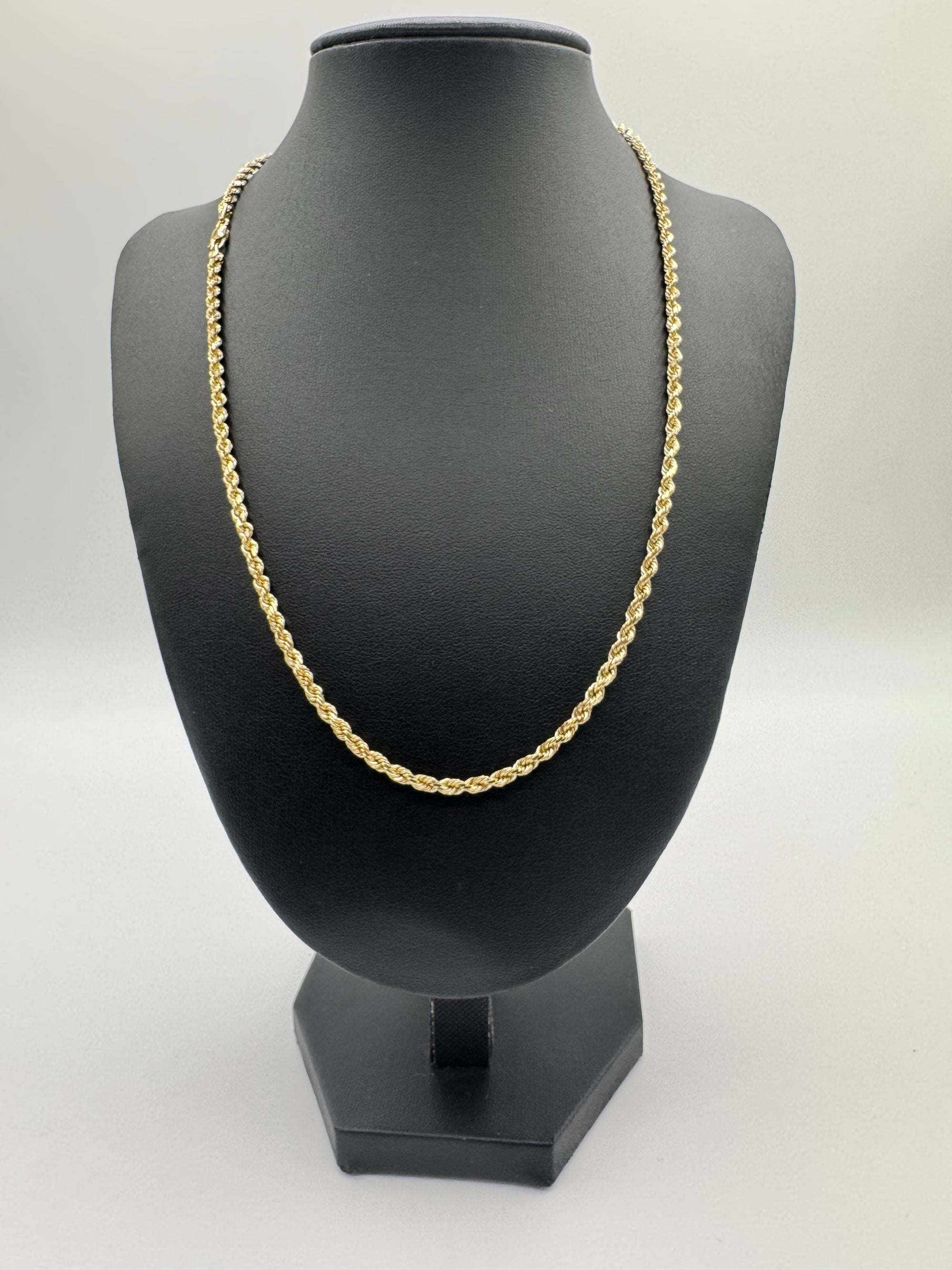 3mm Rope Chain 20 inches (DIAMOND CUT)