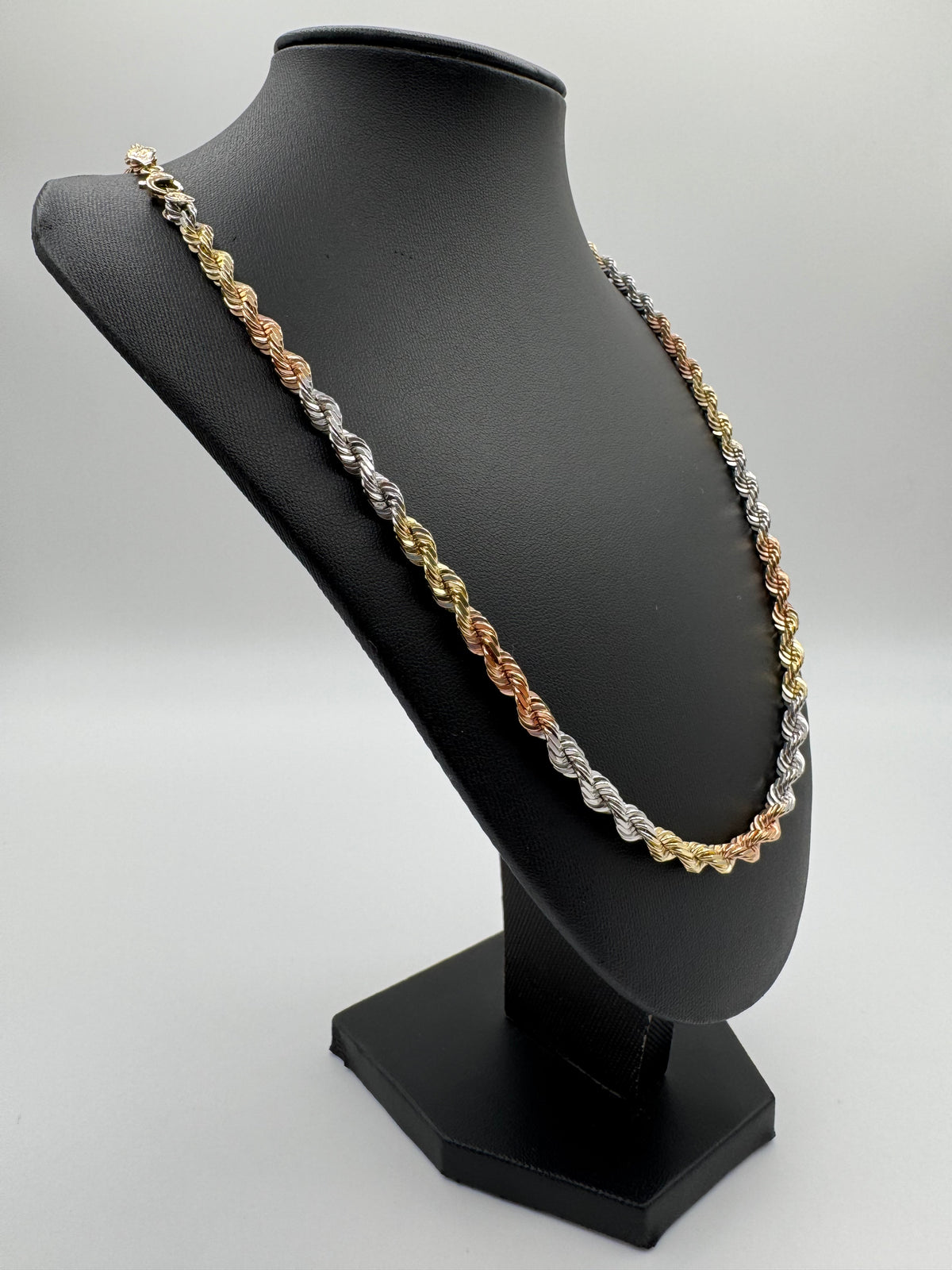 6mm Rope Chain 26 inches (DIAMOND CUT)-TRI COLOR