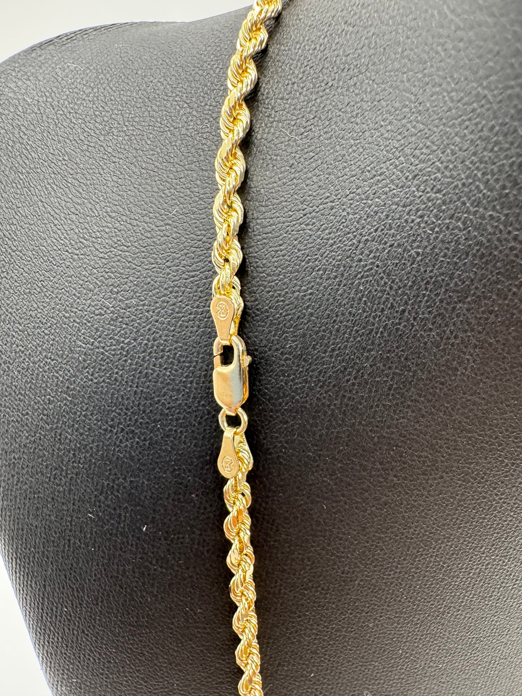 3.5mm Rope Chain 20 inches (DIAMOND CUT)