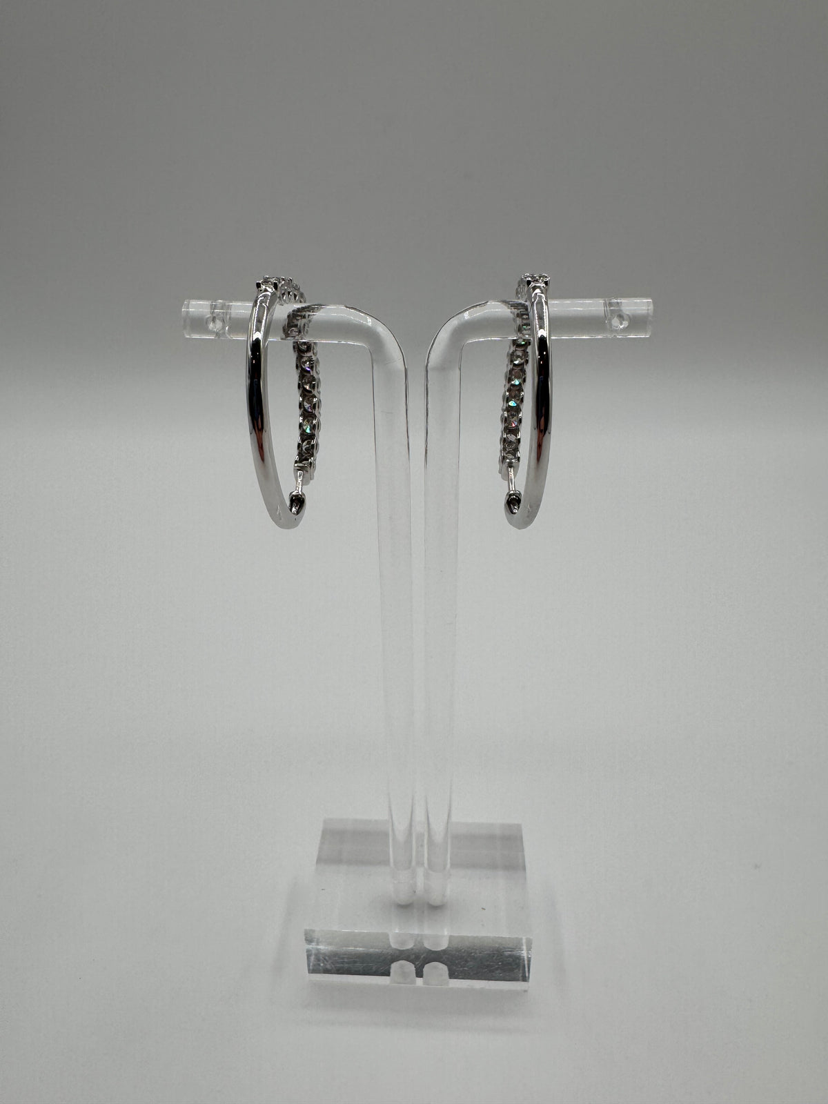 3mm Diamond Hoops-1.5 Inch