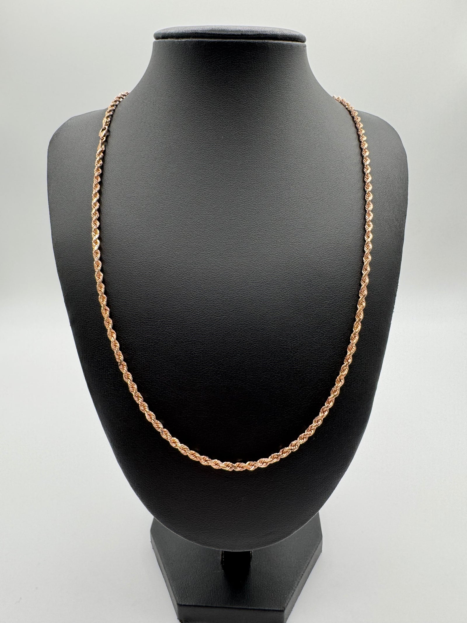 3mm Rope Chain 22 inches (DIAMOND CUT)