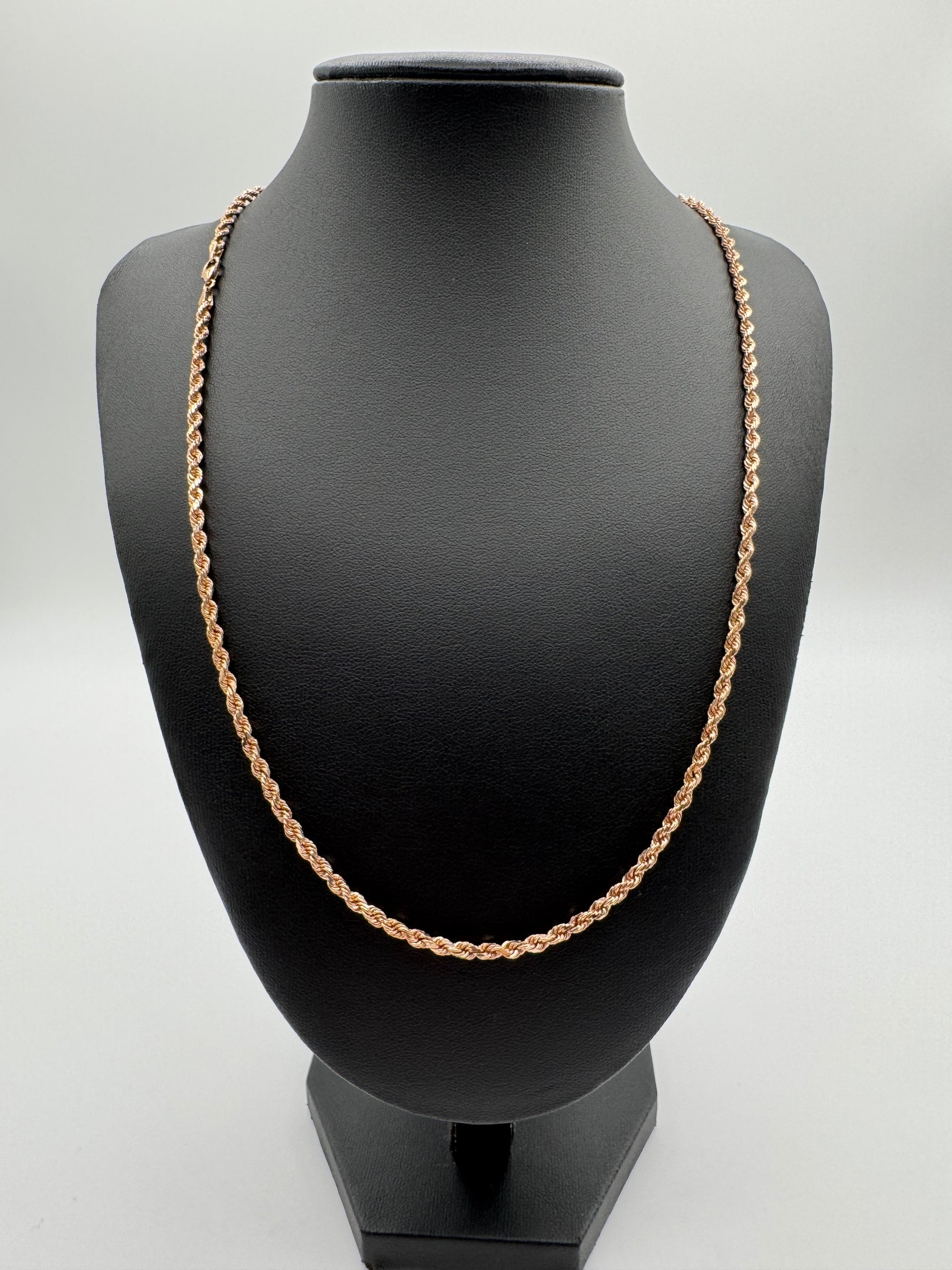 3mm Rope Chain 22 inches (DIAMOND CUT)