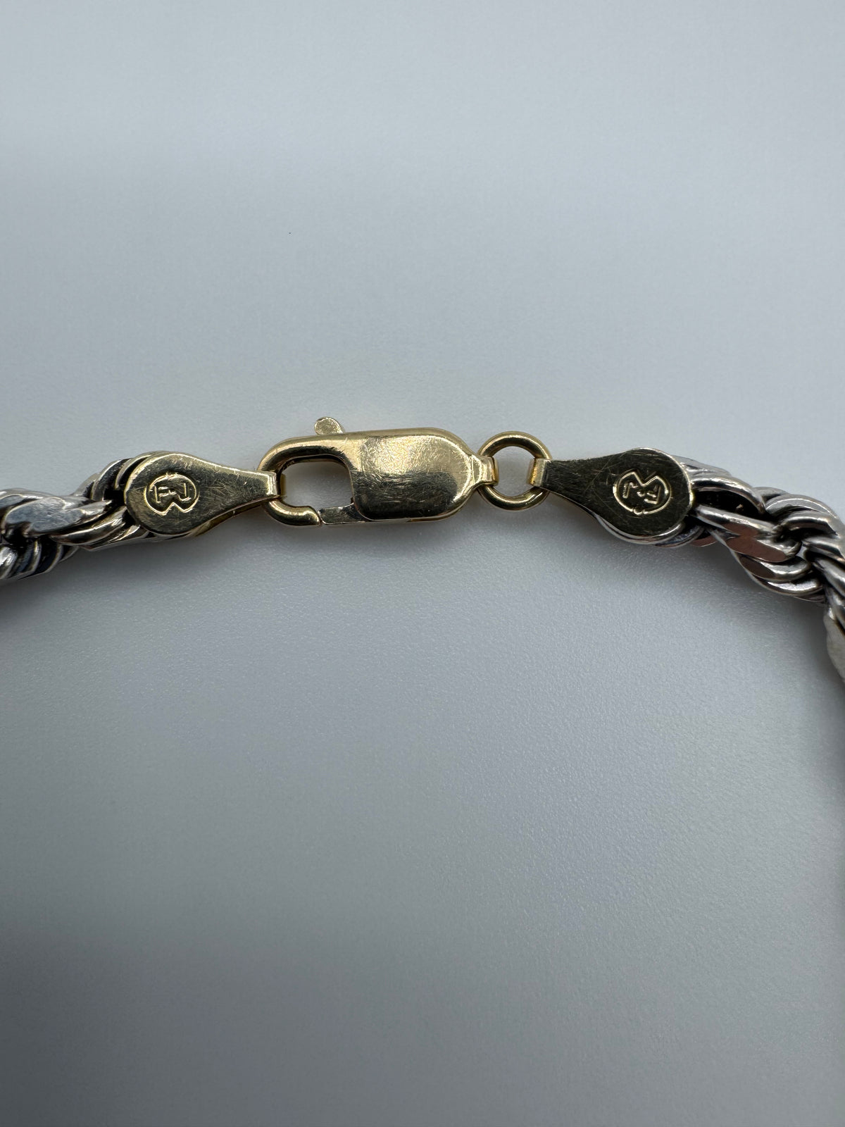 5mm Tri Color Rope Bracelet 7.25 inch (DIAMOND CUT)