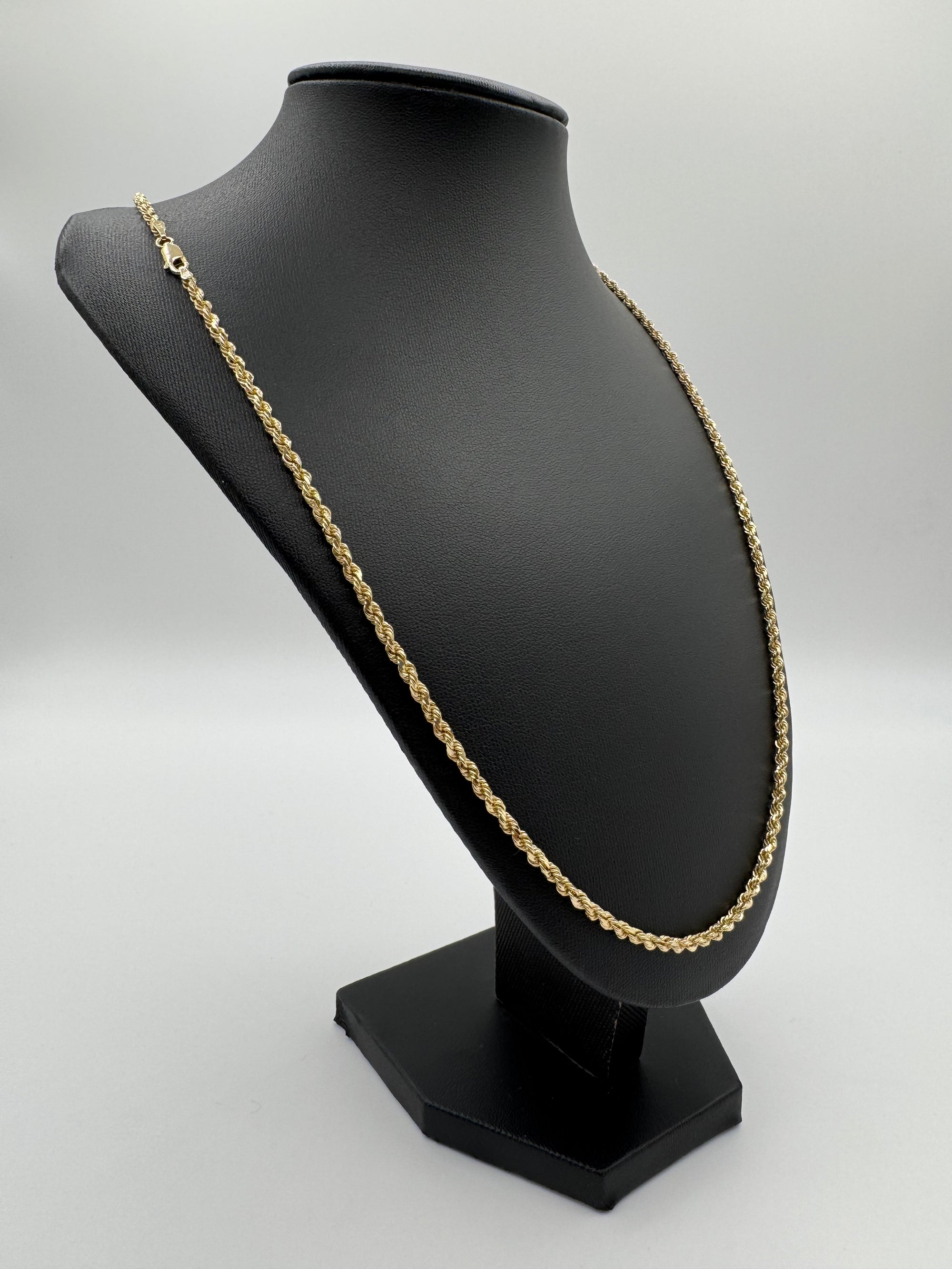 3mm Rope Chain 24 inches (DIAMOND CUT)