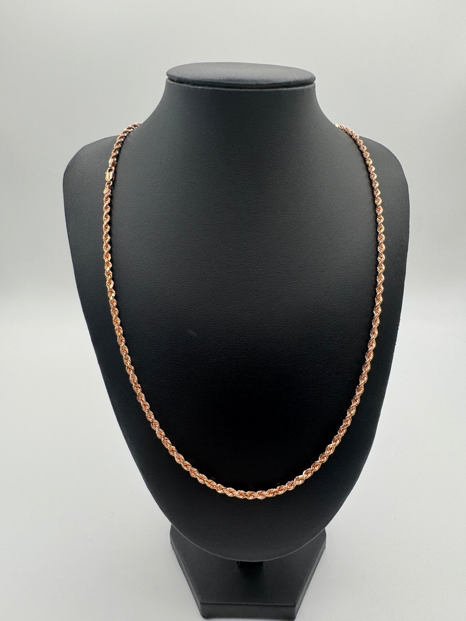 3mm Rope Chain 22 inches (DIAMOND CUT)