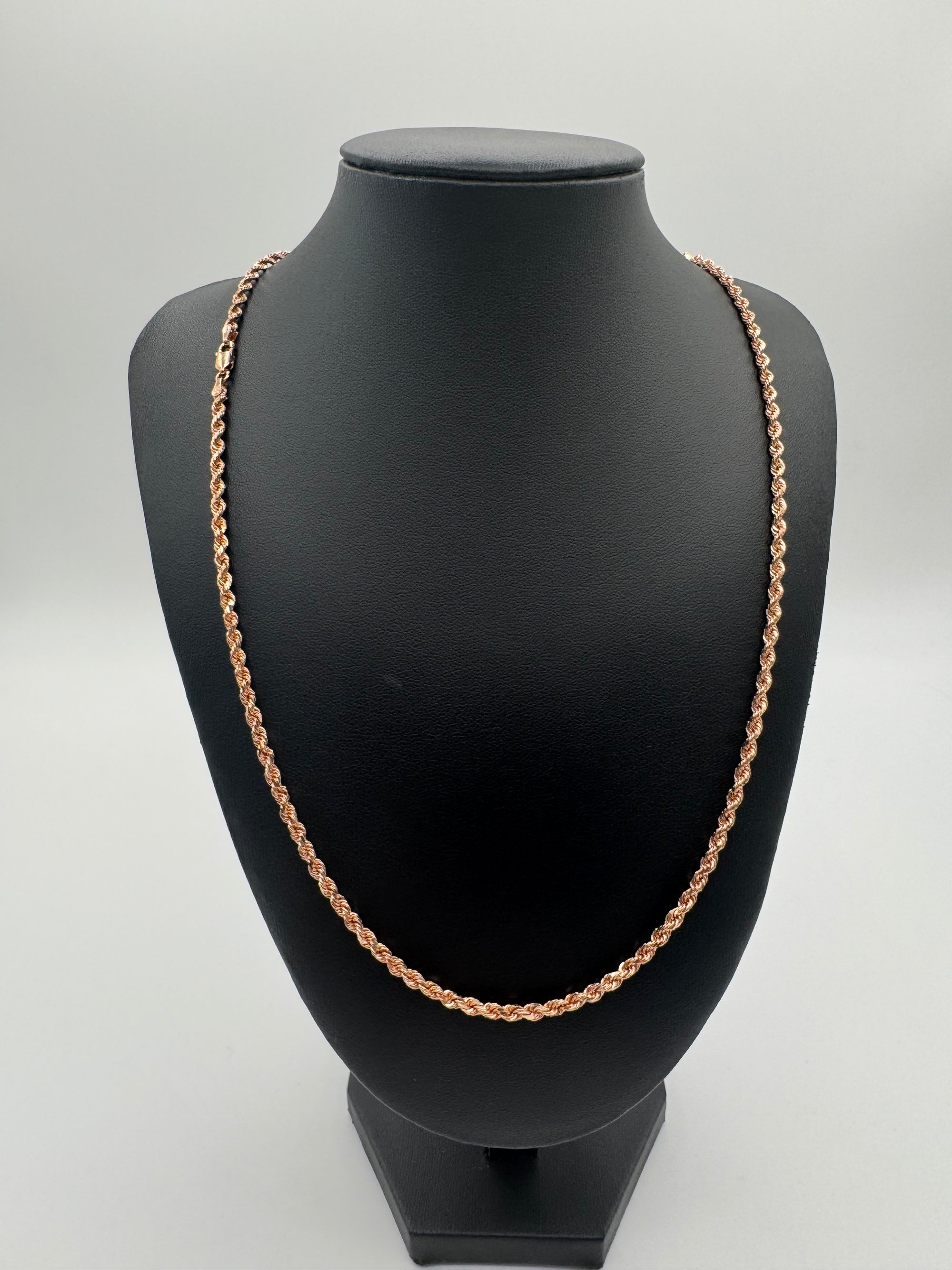 3mm Rope Chain 22 inches (DIAMOND CUT)