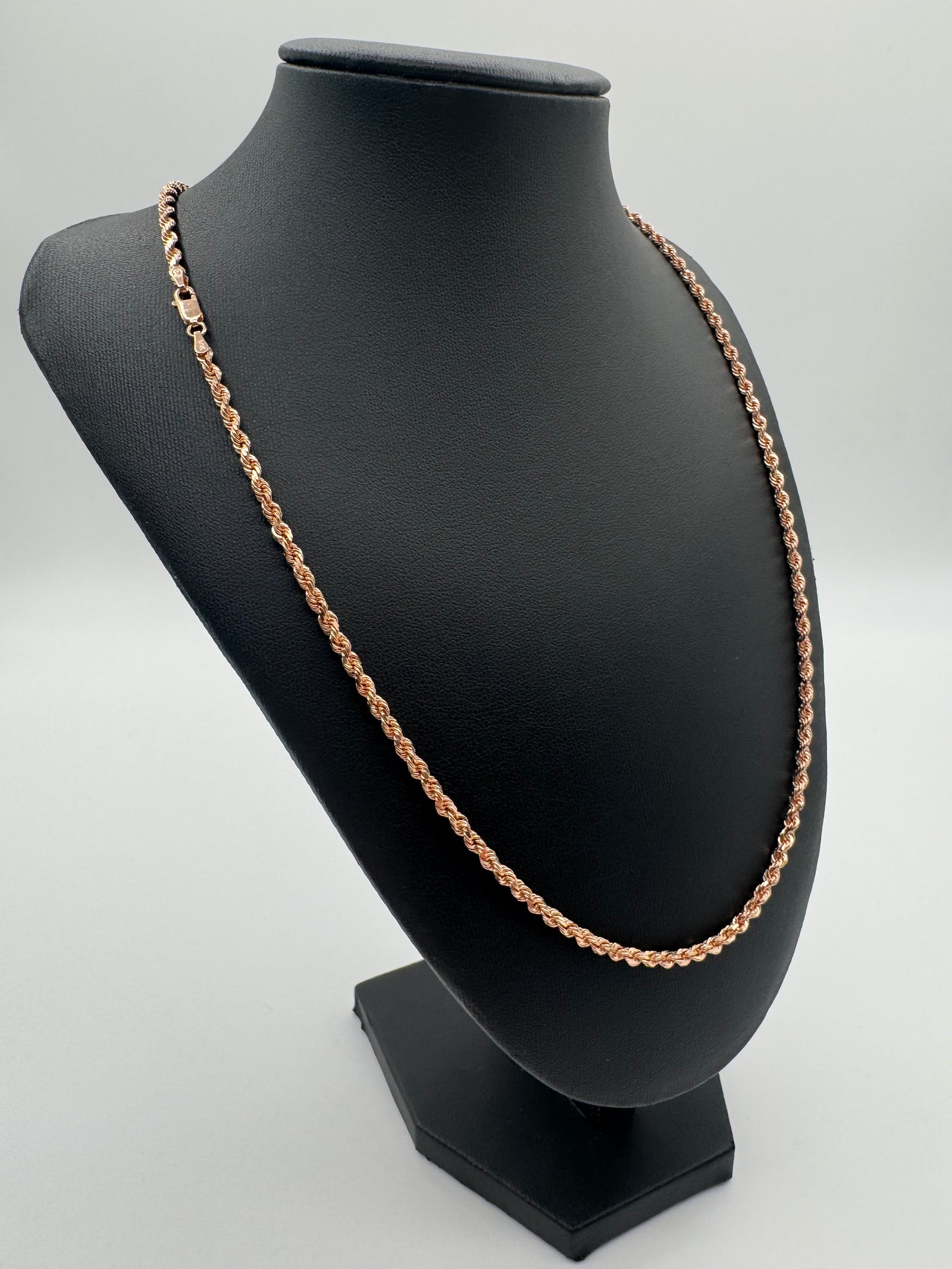3mm Rope Chain 22 inches (DIAMOND CUT)