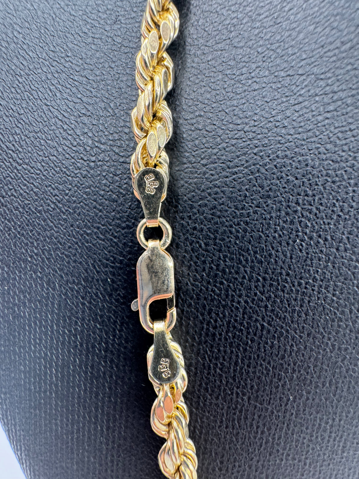 4mm HOLLOW Rope Chain 22.5 inches (DIAMOND CUT)