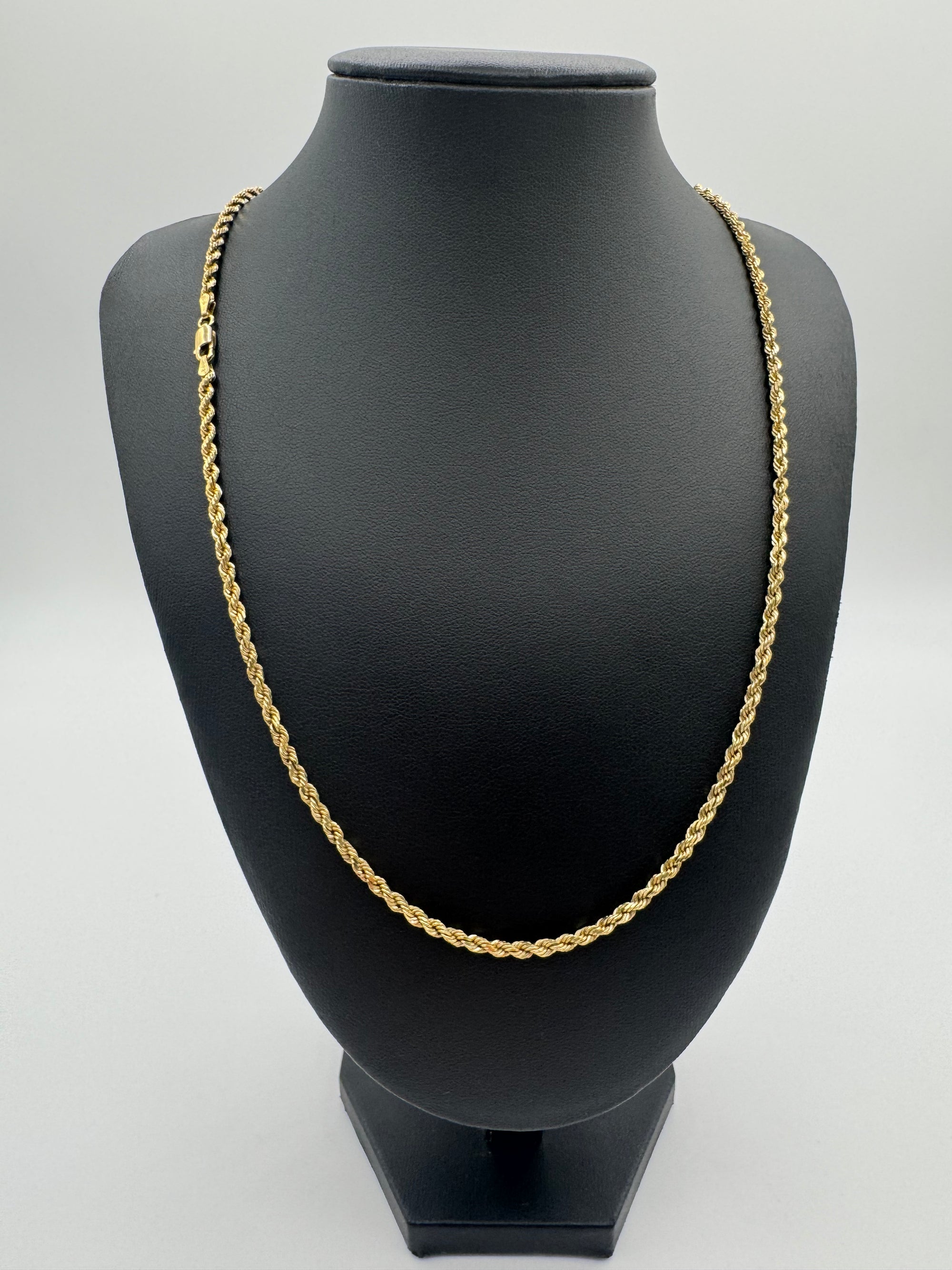 3mm Rope Chain 22 inches (DIAMOND CUT)
