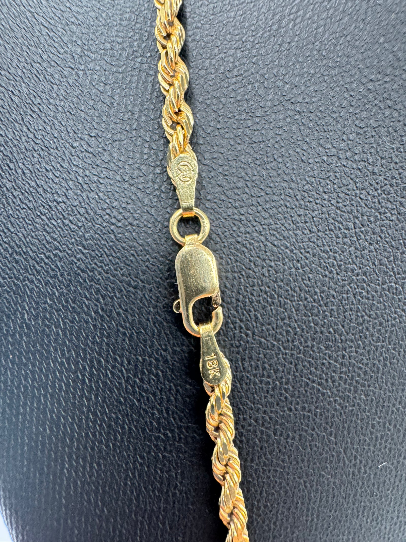 3mm Rope Chain 22 inches (DIAMOND CUT)