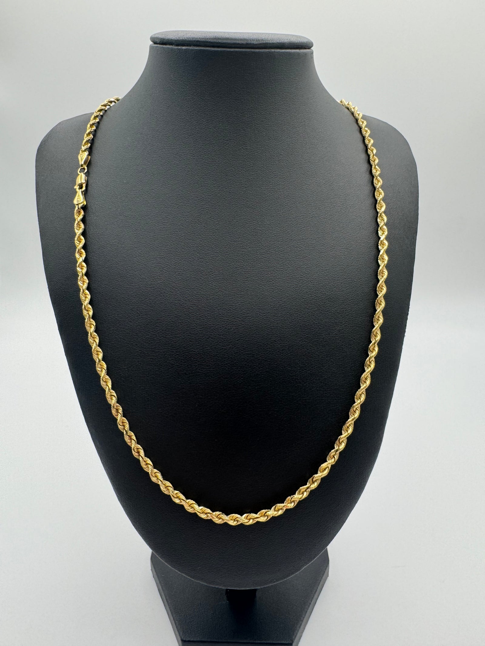 3MM Rope Chain 22 inches (NON DIAMOND CUT)