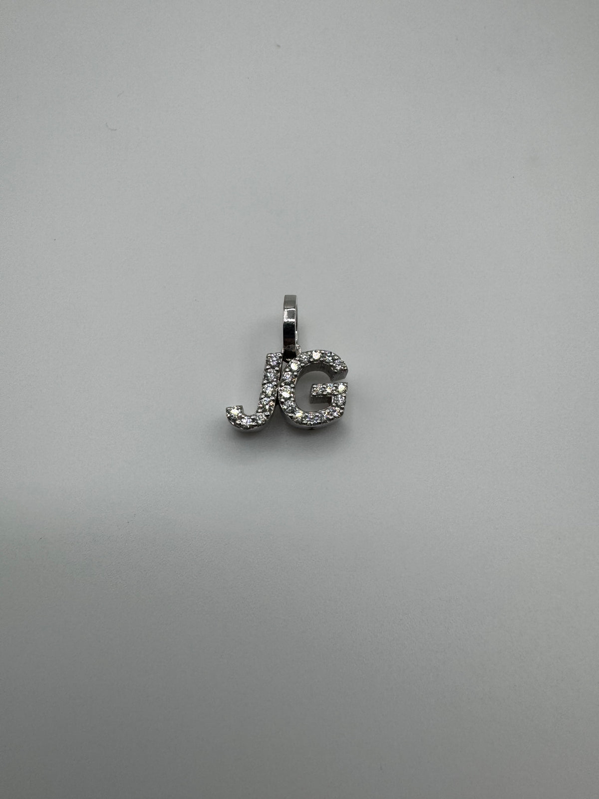 &quot;JG&quot; STANDARD SCRIPT PENDANT (DIAMOND)