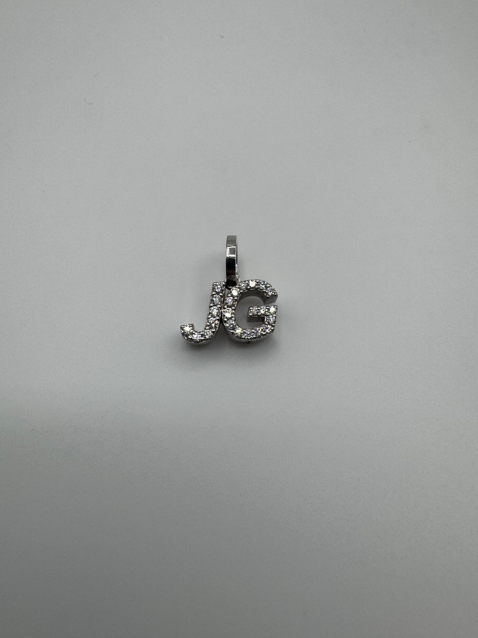 "JG" STANDARD SCRIPT PENDANT (DIAMOND)