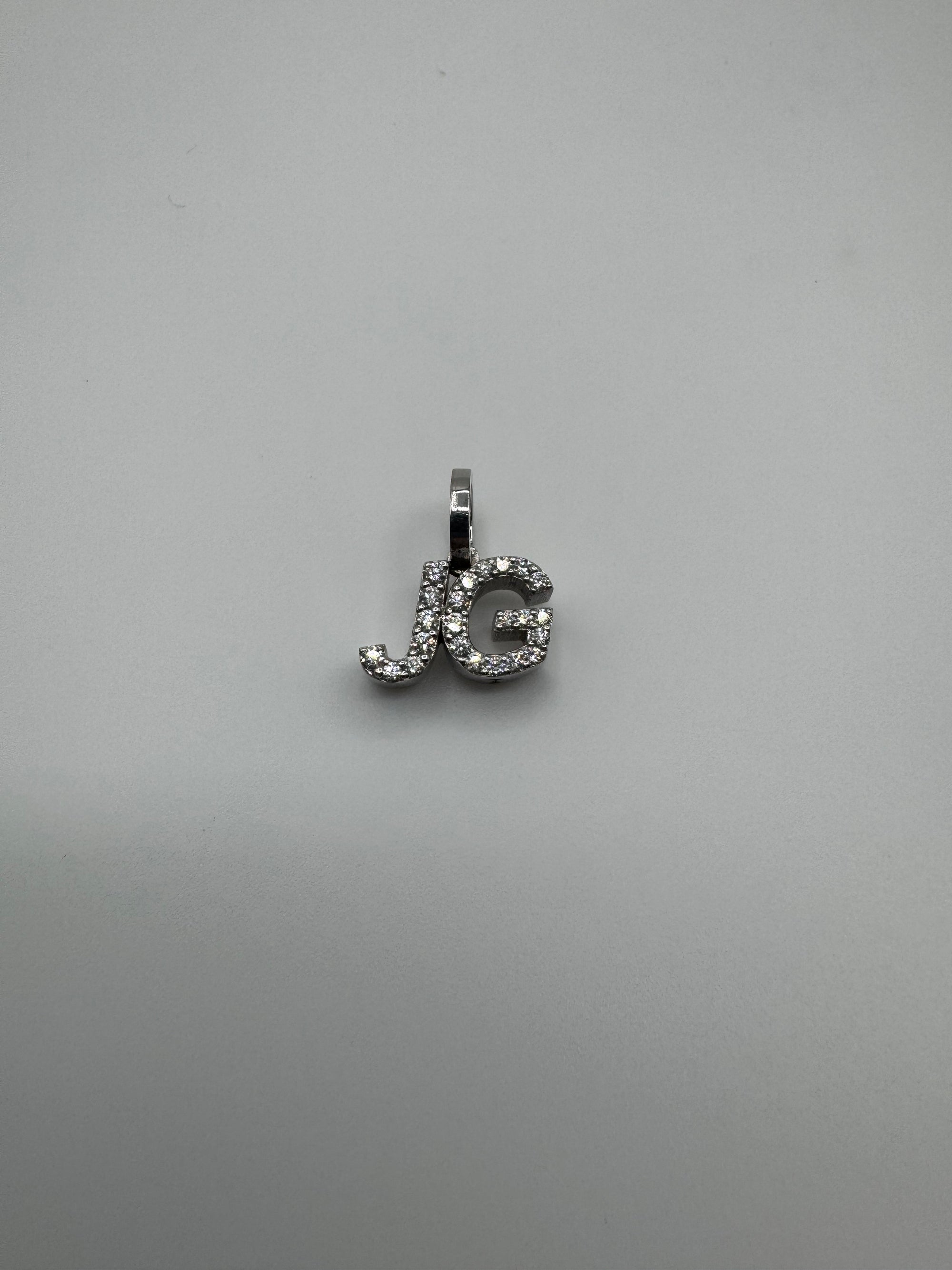 "JG" STANDARD SCRIPT PENDANT (DIAMOND)
