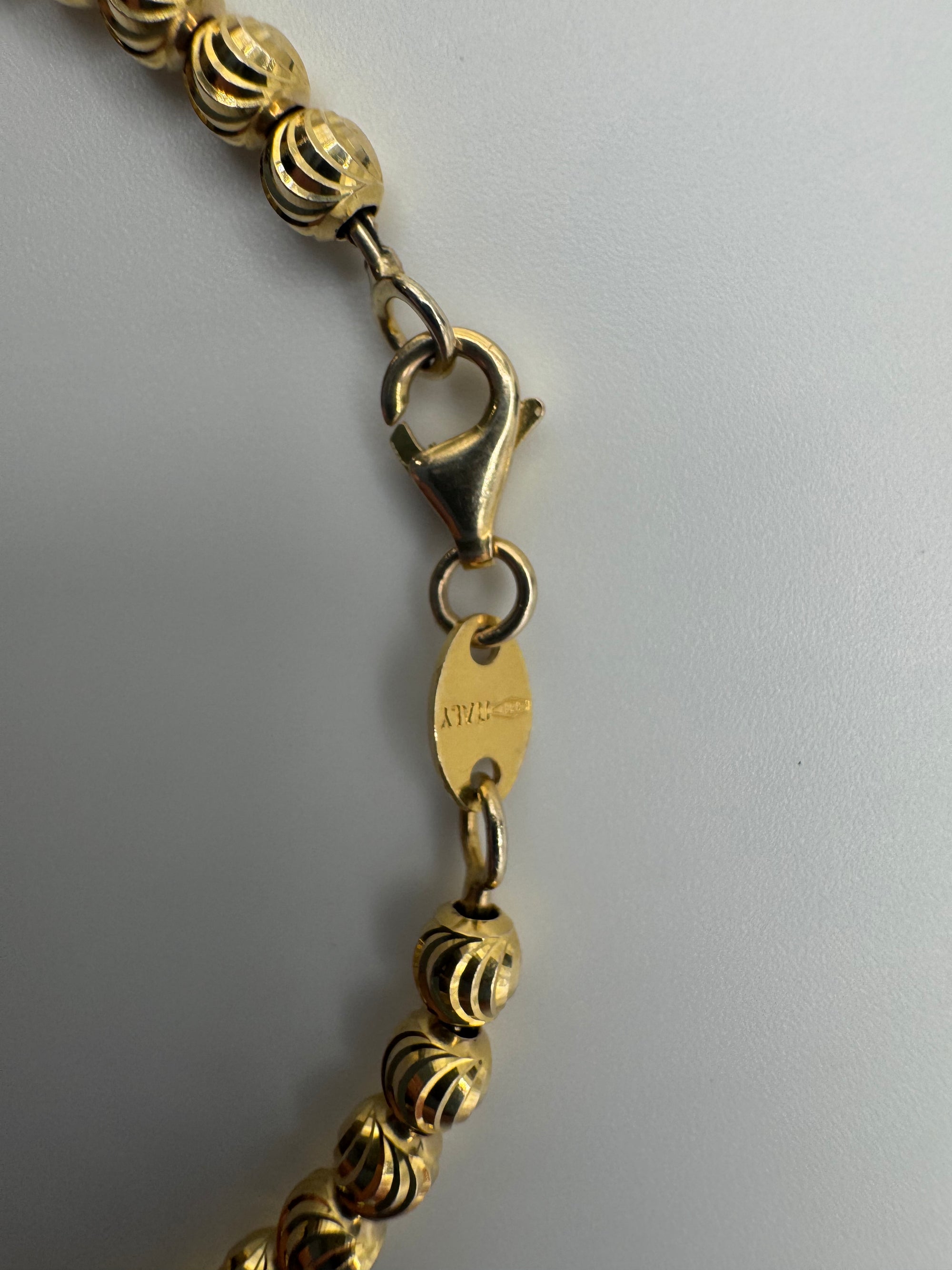 4mm Moon Cut Bracelet 7 inches