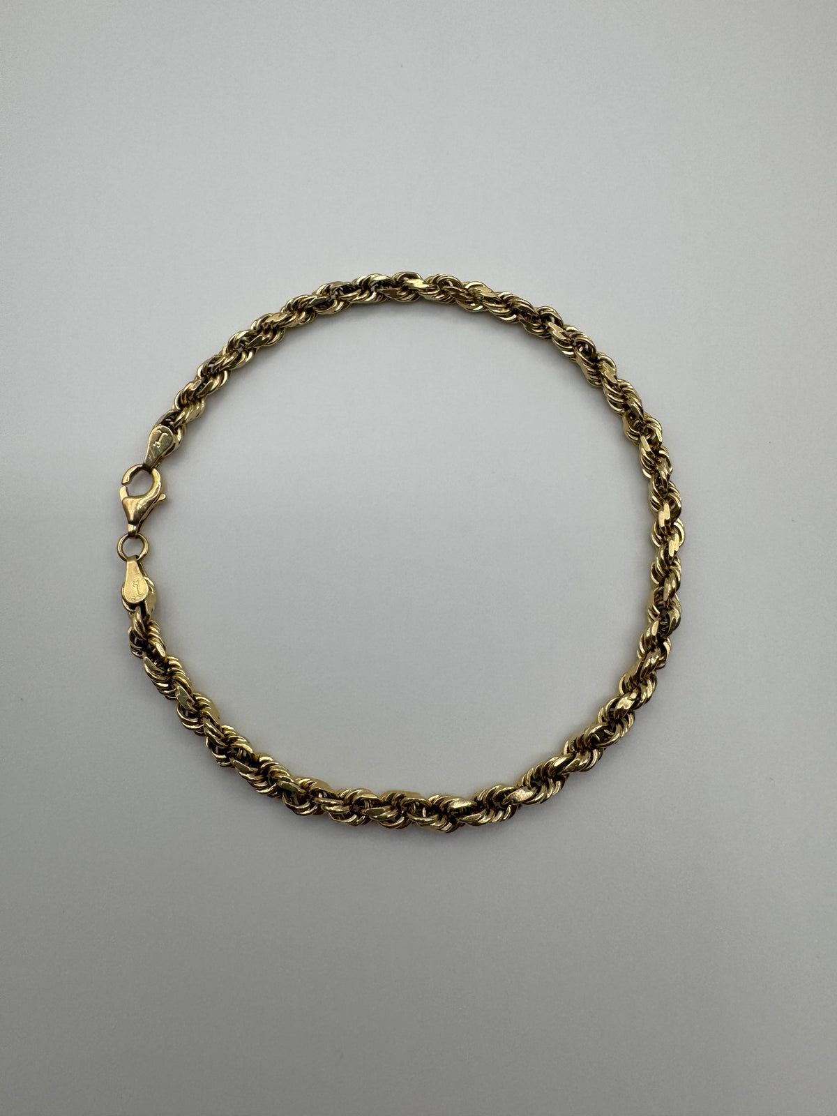 4mm Rope Bracelet 8 inches (DIAMOND CUT) JACOJE STAMPED