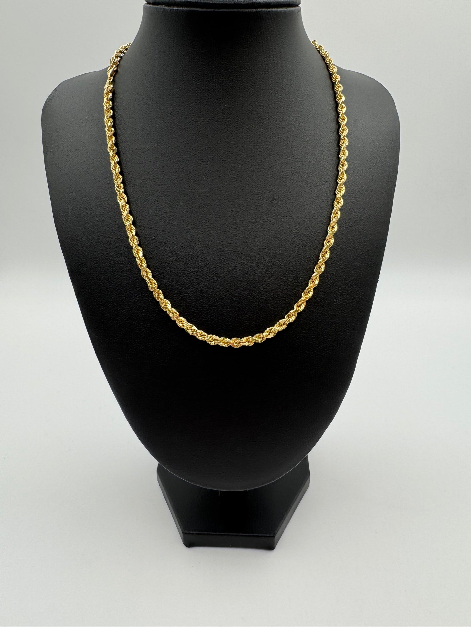 4mm Rope Chain 18 inches (DIAMOND CUT)