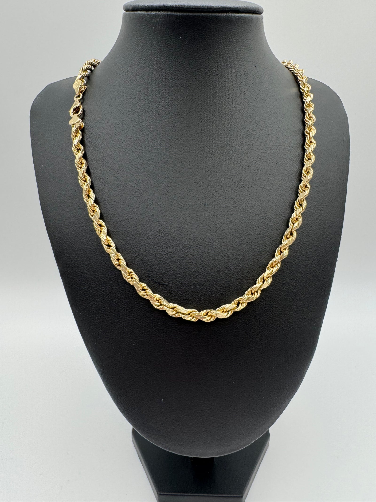 5mm Rope Chain 25 inches (DIAMOND CUT)-HOLLOW