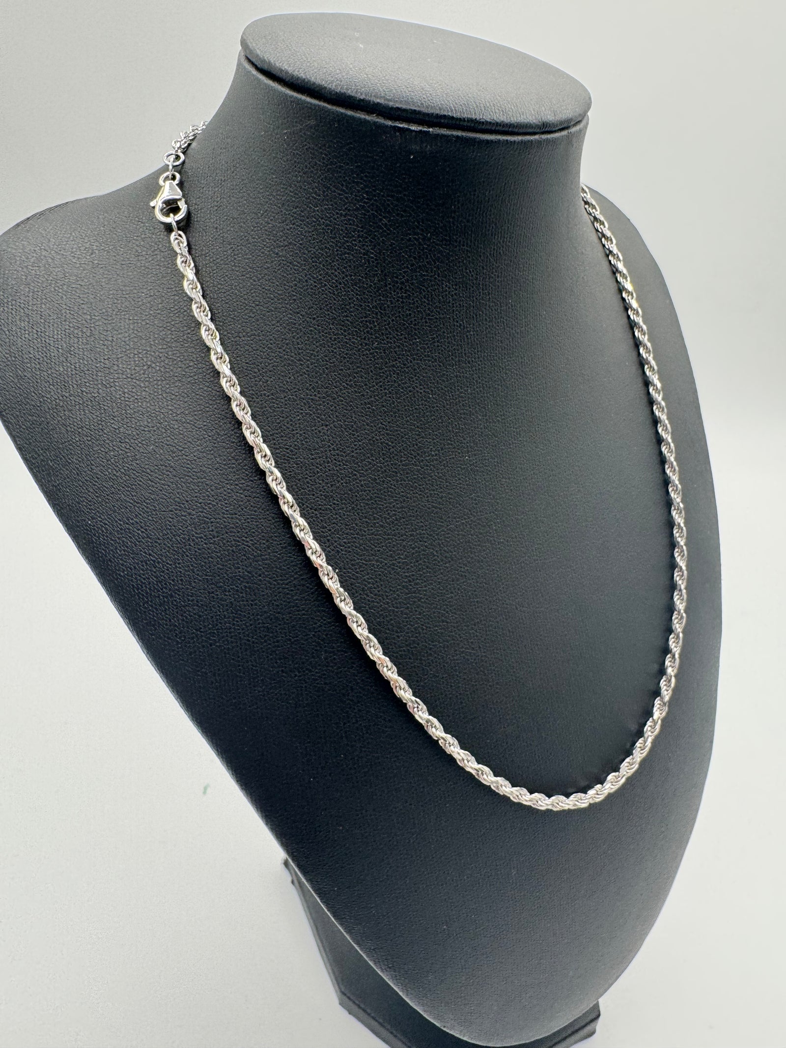 2.5mm Rope Chain 16 inches (DIAMOND CUT) JACOJE/ITALY