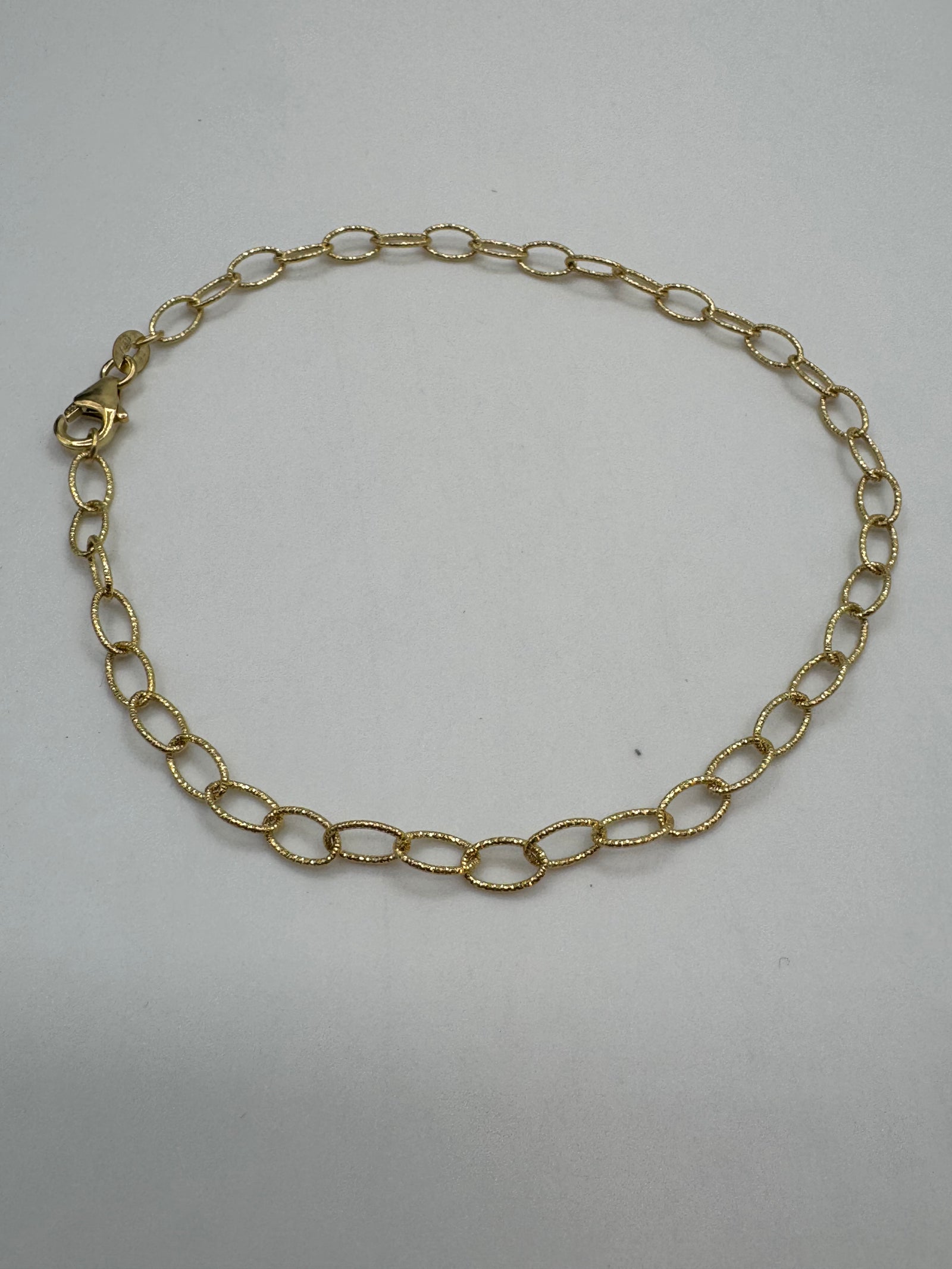 4.2mm Oval Link Anklet 9.5 inches